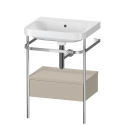 Duravit Happy D.2 metal konsollu ve çekmeceli c-shaped Set 575 mm Taupe Saten Mat Lake HP4840N6060