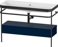 Duravit Happy D.2 metal konsollu ve çekmeceli c-bonded set 1175 mm Gece Mavisi Saten Mat Lake HP4744N98980000