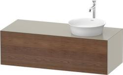 Duravit White Tulip Asma dolap ünitesi Amerikan Ceviz masif Ön yüzey: Amerikan Ceviz Ağacı Mat, Masif ağaç, Gövde: Taupe İpeksi mat, Boya, Tezgah: Taupe İpeksi mat, Boya WT4977R7760
