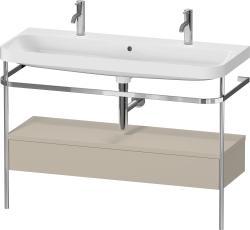 Duravit Happy D.2 metal konsollu ve çekmeceli c-shaped Set 1175 mm Taupe Saten Mat Lake HP4854O60600000