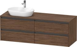 Duravit Ketho.2 Asma dolap ünitesi 1600 mm Koyu Ceviz Dekor K24899L21210000