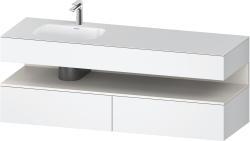 Duravit Studio F. A. Porsche Collection Ankastre lavabo tezgahlı dolap ünitesi ile birlikte 1600 mm Beyaz Mat QA4795084180000