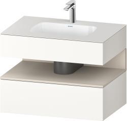 Duravit Studio F. A. Porsche Collection Ankastre lavabo tezgahlı dolap ünitesi ile birlikte 800 mm Beyaz Süper Mat QA4785083840000