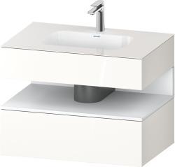 Duravit Studio F. A. Porsche Collection Ankastre lavabo tezgahlı dolap ünitesi ile birlikte 800 mm Beyaz (parlak) QA4785018220000