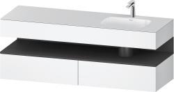Duravit Studio F. A. Porsche Collection Ankastre lavabo tezgahlı dolap ünitesi ile birlikte 1600 mm Beyaz Mat QA4796049180010