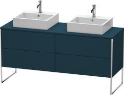 Duravit XSquare Yerden dolap ünitesi için tezgah 1600 mm Gece Mavisi Saten Mat Lake XS4927B9898