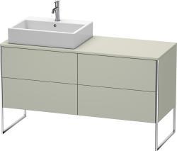 Duravit XSquare Yerden dolap ünitesi için tezgah 1400 mm Taupe Saten Mat Lake XS4923L6060