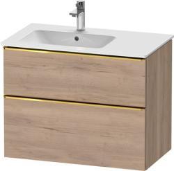 Duravit D-Neo Asma dolap ünitesi Marbeled Oak Mermer meşe Mat Dekor, Kulp Altın DE4366034550000