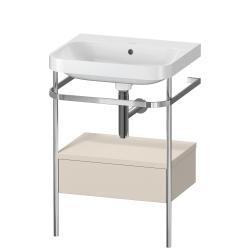 Duravit Happy D.2 metal konsollu ve çekmeceli c-shaped Set 575 mm Taupe Süper Mat HP4840N8383