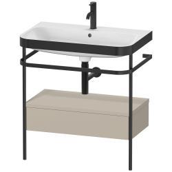 Duravit Happy D.2 metal konsollu ve çekmeceli c-bonded set 775 mm Taupe Saten Mat Lake HP4742O6060
