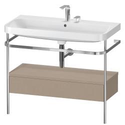 Duravit Happy D.2 metal konsollu ve çekmeceli c-shaped Set 975 mm Keten Dekor HP4843E7575