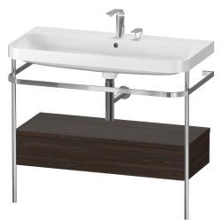 Duravit Happy D.2 metal konsollu ve çekmeceli c-shaped Set 975 mm Fırçalanmış Ceviz HP4843E6969