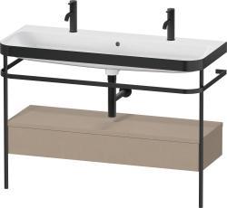 Duravit Happy D.2 metal konsollu ve çekmeceli c-bonded set 1175 mm Keten Dekor HP4764O75750000