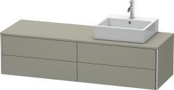Duravit XSquare Asma dolap ünitesi 1600 mm Taş Grisi Saten Mat Lake XS4914R9292