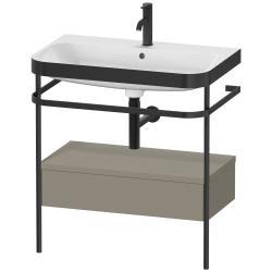 Duravit Happy D.2 metal konsollu ve çekmeceli c-bonded set 775 mm Taş Grisi Saten Mat Lake HP4742O9292