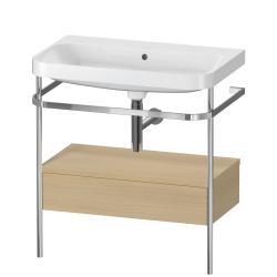 Duravit Happy D.2 metal konsollu ve çekmeceli c-shaped Set 775 mm Akdeniz Meşesi Gerçek ahşap kaplama HP4842N7171