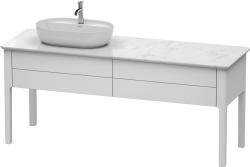 Duravit Luv Yerden dolap ünitesi için tezgah 1733 mm Beyaz Saten Mat Lake LU9563L3636
