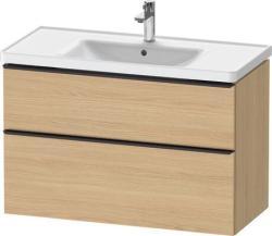 Duravit D-Neo Asma dolap ünitesi Doğal Meşe Natürel Mat Dekor, Kulp Elmas siyah DE43560BD300000