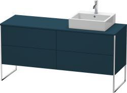 Duravit XSquare Yerden dolap ünitesi için tezgah 1600 mm Gece Mavisi Saten Mat Lake XS4924R9898