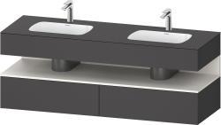 Duravit Studio F. A. Porsche Collection Ankastre lavabo tezgahlı dolap ünitesi ile birlikte 1600 mm Grafit Mat QA4797084490000