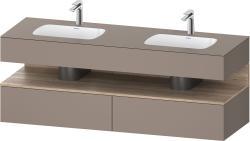 Duravit Studio F. A. Porsche Collection Ankastre lavabo tezgahlı dolap ünitesi ile birlikte 1600 mm Bazalt Mat QA4797055430000