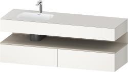 Duravit Studio F. A. Porsche Collection Ankastre lavabo tezgahlı dolap ünitesi ile birlikte 1600 mm Beyaz Süper Mat QA4795083840010