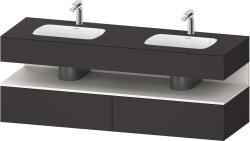 Duravit Studio F. A. Porsche Collection Ankastre lavabo tezgahlı dolap ünitesi ile birlikte 1600 mm Grafit Süper Mat QA4797084800010