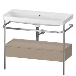 Duravit Happy D.2 metal konsollu ve çekmeceli c-shaped Set 975 mm Keten Dekor HP4843N7575