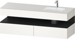 Duravit Studio F. A. Porsche Collection Ankastre lavabo tezgahlı dolap ünitesi ile birlikte 1600 mm Beyaz Süper Mat QA4796016840000