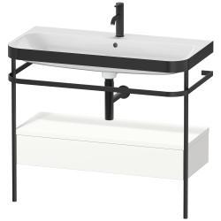 Duravit Happy D.2 metal konsollu ve çekmeceli c-bonded set 975 mm Beyaz Süper Mat HP4743O8484