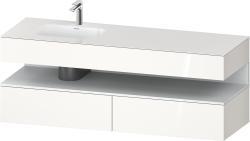 Duravit Studio F. A. Porsche Collection Ankastre lavabo tezgahlı dolap ünitesi ile birlikte 1600 mm Beyaz (parlak) QA4795018220000