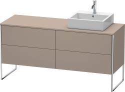 Duravit XSquare Yerden dolap ünitesi için tezgah 1600 mm Bazalt Mat XS4924R4343