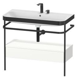Duravit Happy D.2 metal konsollu ve çekmeceli c-bonded set 975 mm Beyaz Saten Mat Lake HP4743E3636