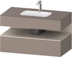 Duravit Studio F. A. Porsche Collection Ankastre lavabo tezgahlı dolap ünitesi ile birlikte 1000 mm Bazalt Mat QA4786091430000