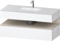 Duravit Studio F. A. Porsche Collection Ankastre lavabo tezgahlı dolap ünitesi ile birlikte 1200 mm Beyaz Mat QA4787083180000
