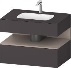 Duravit Studio F. A. Porsche Collection Ankastre lavabo tezgahlı dolap ünitesi ile birlikte 800 mm Grafit Süper Mat QA4785043800000