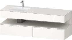 Duravit Studio F. A. Porsche Collection Ankastre lavabo tezgahlı dolap ünitesi ile birlikte 1600 mm Beyaz (parlak) QA4795084220010