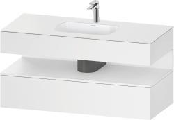 Duravit Studio F. A. Porsche Collection Ankastre lavabo tezgahlı dolap ünitesi ile birlikte 1200 mm Beyaz Mat QA4787018180010
