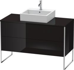 Duravit XSquare Yerden dolap ünitesi için tezgah 1200 mm Parlak Siyah