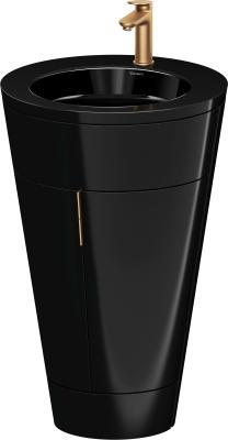 Duravit Starck 1 c-bonded yerden dolap 560 mm Parlak Siyah S19515O04400010