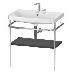 Duravit Happy D.2 c-shape Metal lavabo konsolu 775 mm Grafit Süper Mat HP4837E8080