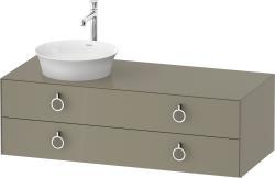 Duravit White Tulip Asma dolap ünitesi 1300 mm Taş Grisi Parlak WT4992LH2H20010