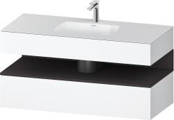 Duravit Studio F. A. Porsche Collection Ankastre lavabo tezgahlı dolap ünitesi ile birlikte 1200 mm Beyaz Mat QA4787080180000