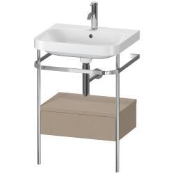 Duravit Happy D.2 metal konsollu ve çekmeceli c-shaped Set 575 mm Keten Dekor HP4840O7575