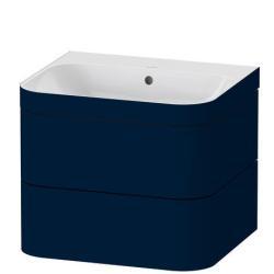 Duravit Happy D.2 c-bonded Asma dolap Gece Mavisi Saten Mat Lake Gece mavisi İpeksi mat Boya, Ürün seti: c-bonded lavabo, Vitrifiye rengi: Beyaz Parlak, Batarya deliği sayısı: 0, HP4635N9898