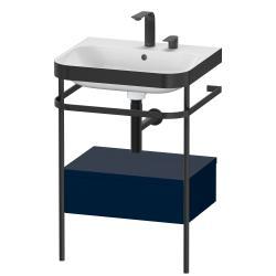 Duravit Happy D.2 metal konsollu ve çekmeceli c-bonded set 575 mm Gece Mavisi Saten Mat Lake HP4740E9898