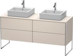 Duravit XSquare Yerden dolap ünitesi için tezgah 1600 mm Taupe Süper Mat XS4927B8383