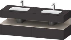 Duravit Studio F. A. Porsche Collection Ankastre lavabo tezgahlı dolap ünitesi ile birlikte 1600 mm Grafit Süper Mat QA4797091800000