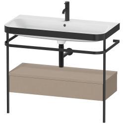 Duravit Happy D.2 metal konsollu ve çekmeceli c-bonded set 975 mm Keten Dekor HP4743O7575