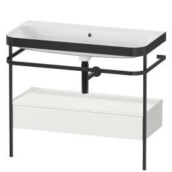 Duravit Happy D.2 metal konsollu ve çekmeceli c-bonded set 975 mm İskandinav Beyazı Saten Mat Lake HP4743N3939